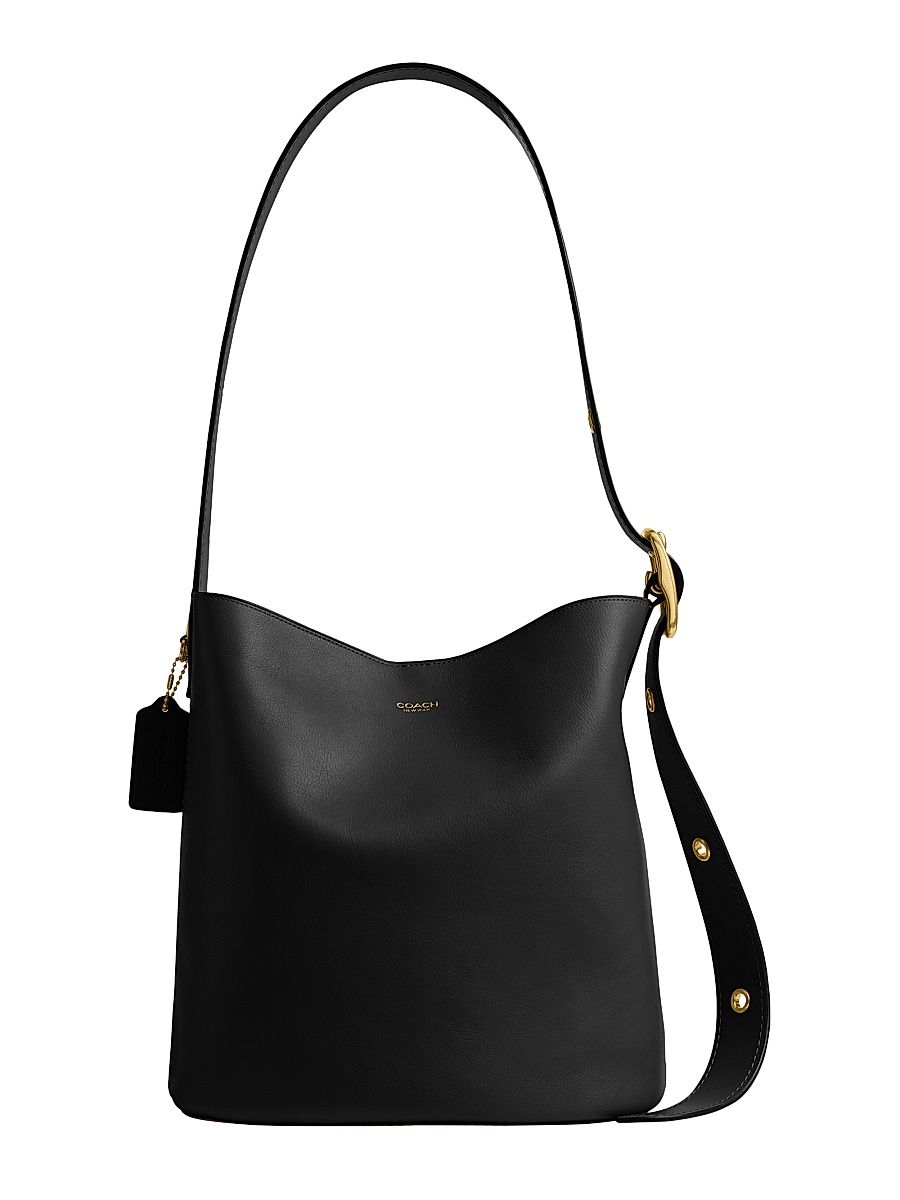 Women's Bleecker Leather Bucket Bag - Black