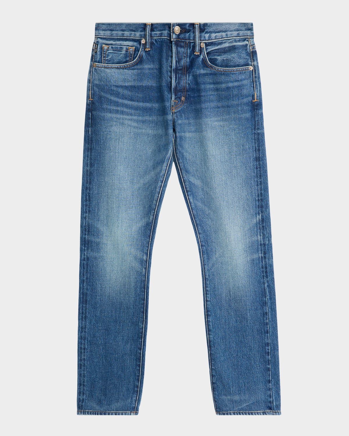 Men & apos;s Straight-Fit Selvedge Denim Jeans