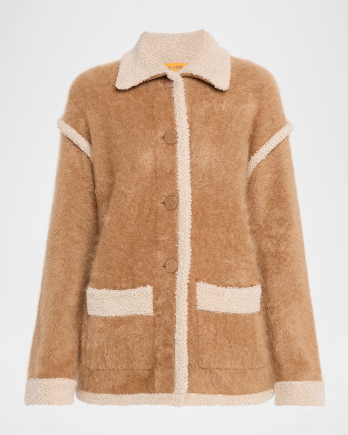 Grizzly Shearling-Trim Cashmere Jacket
