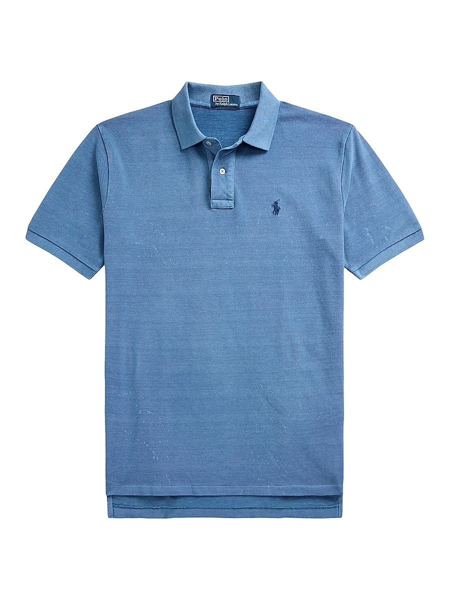 Men's Cotton Polo Shirt - Campus Blue - Size XXL