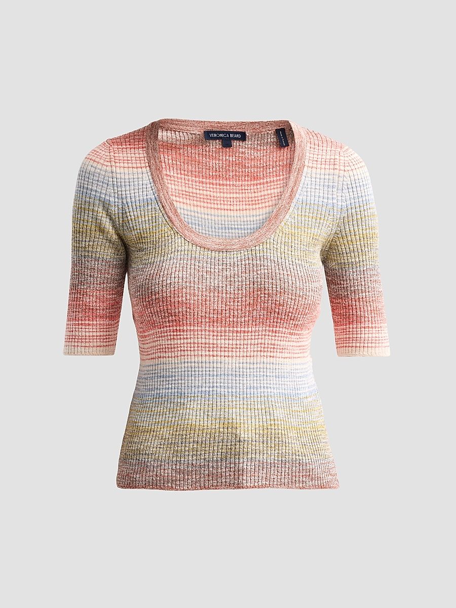 Women's Archibald Gradient Sweater - Orange Mustard Multi - Size XL