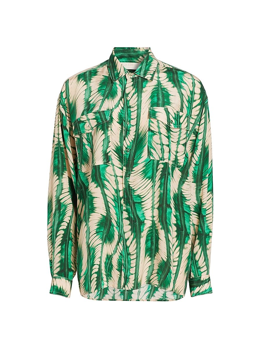 Women's Soren Printed Silk Shirt - Acacia - Size 4