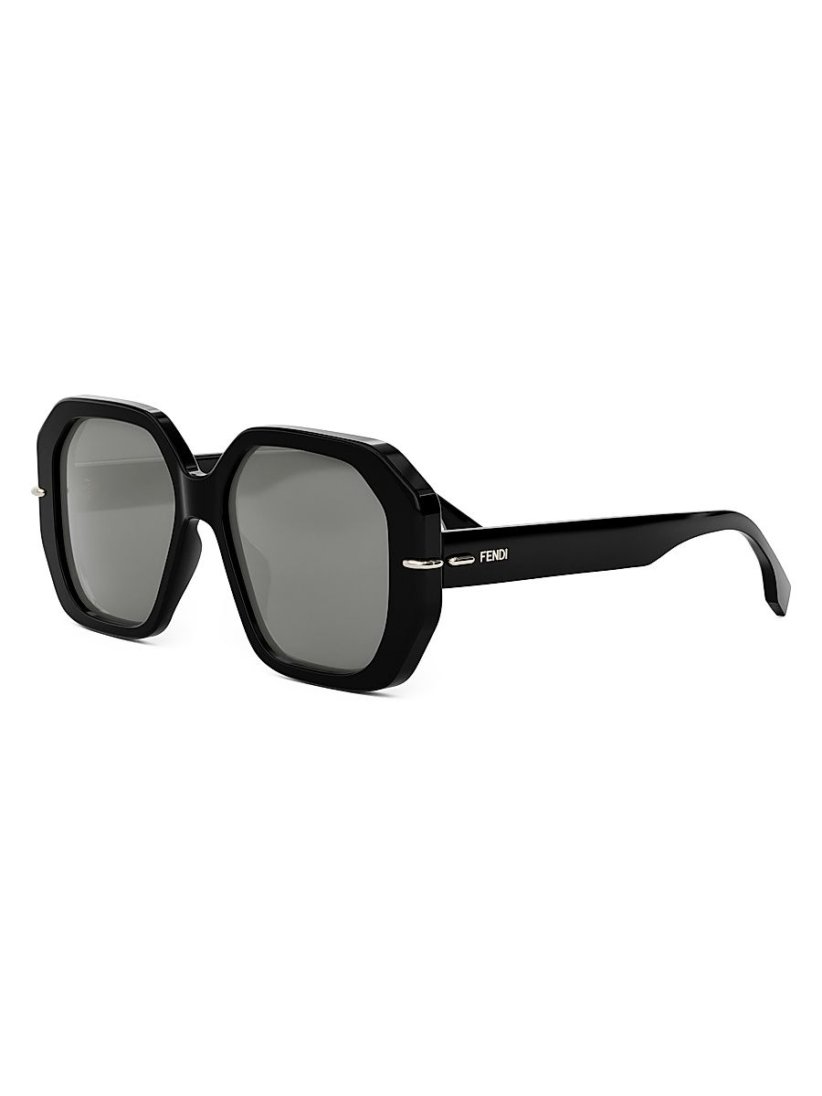 Women's Fendi Selleria 54MM Square Sunglasses - Black