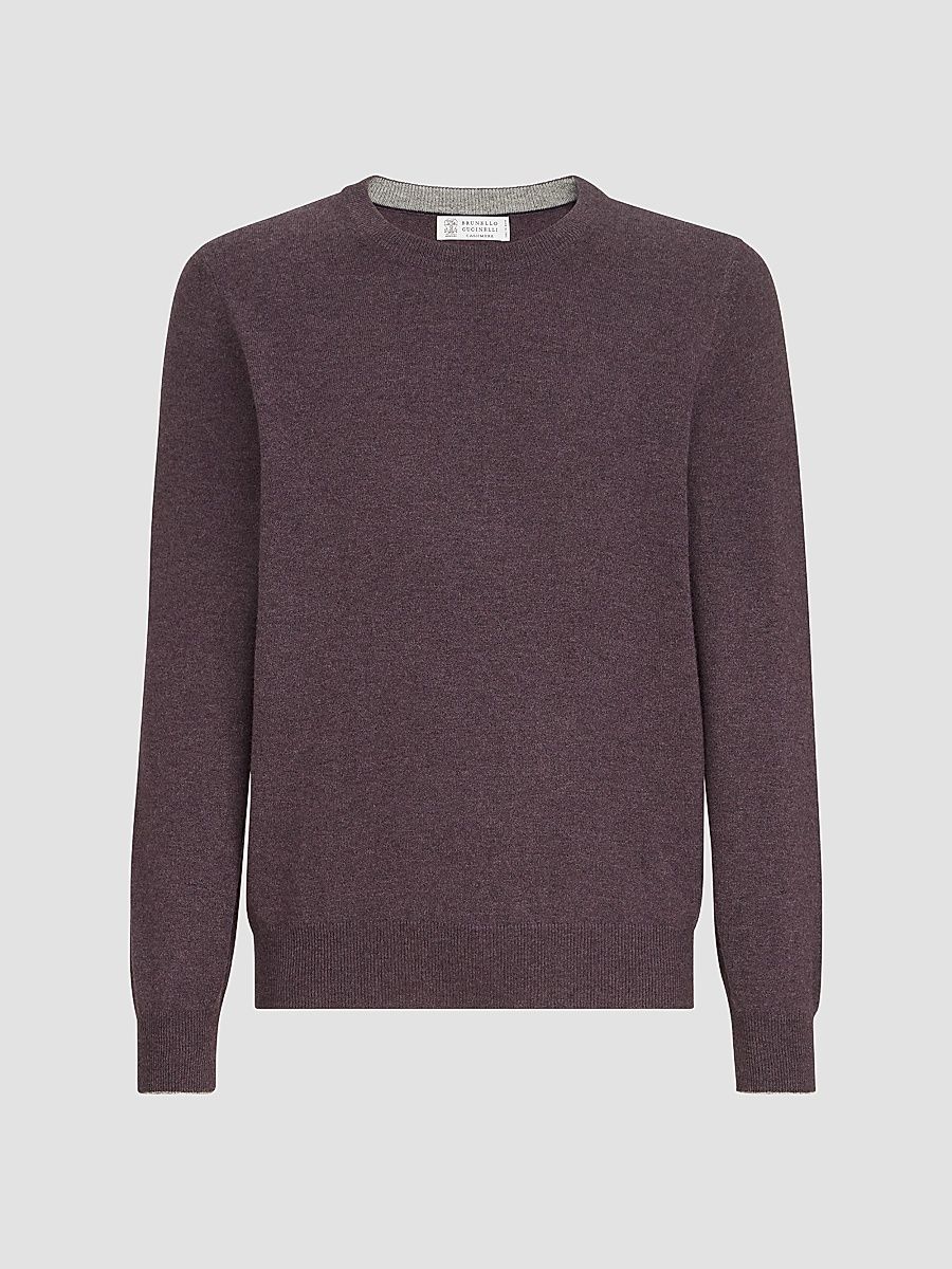 Men's Cashmere Sweater - Brown - Size 46