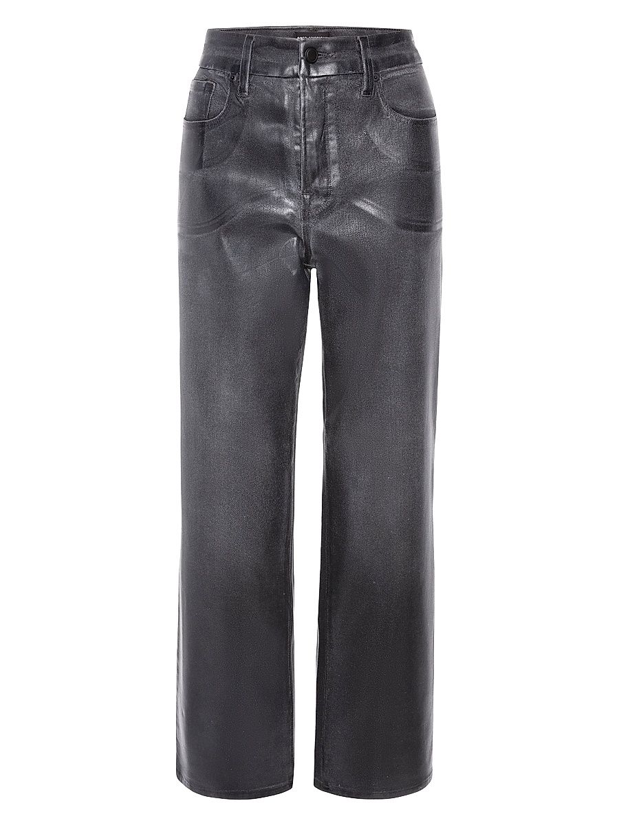 Women's Good Legs Soft Tech Straight-Leg Coated Jeans - Black - Size 8