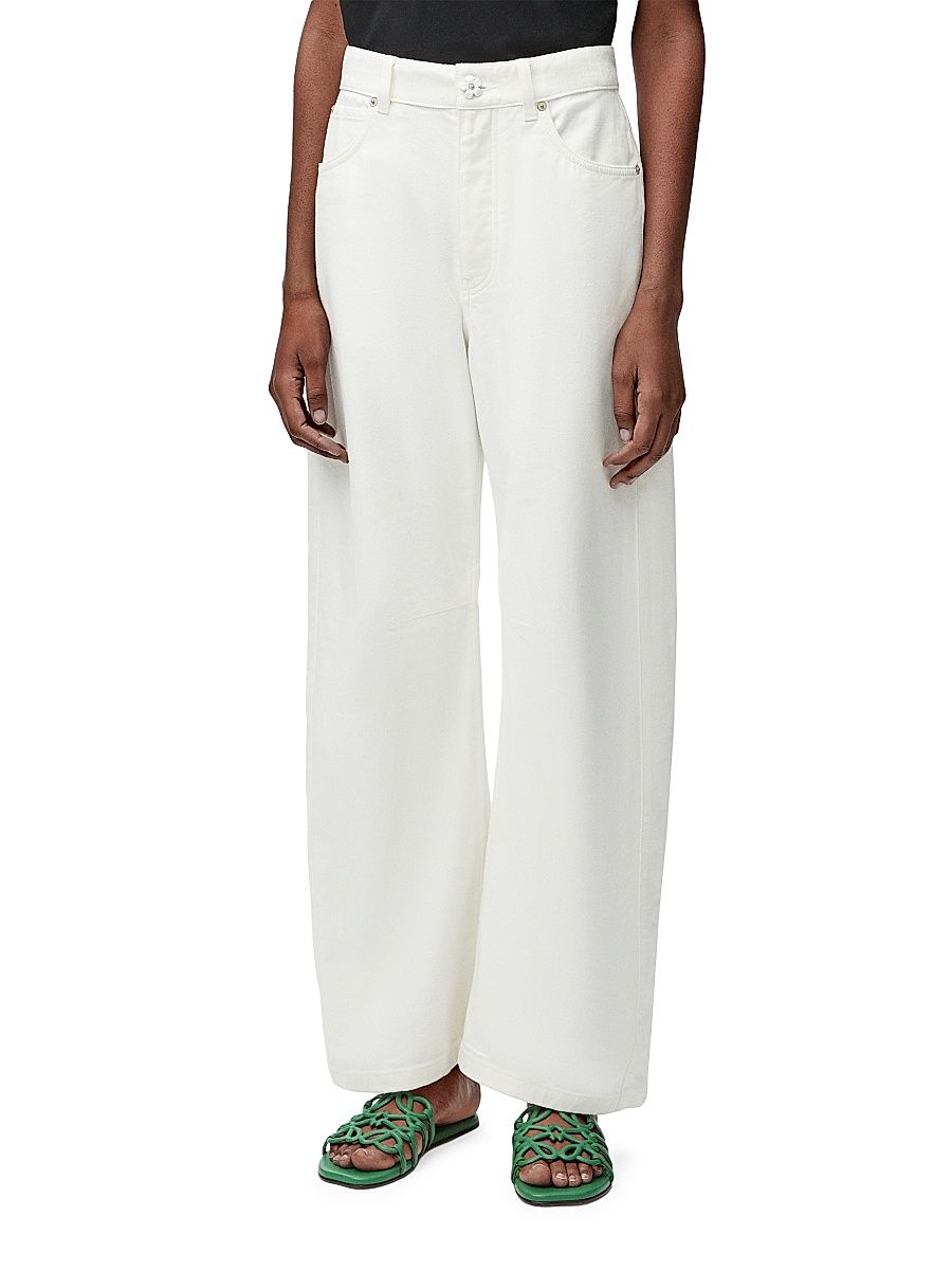 Women's LOEWE x Paula's Ibiza Barrel-Leg Jeans - White - Size 12