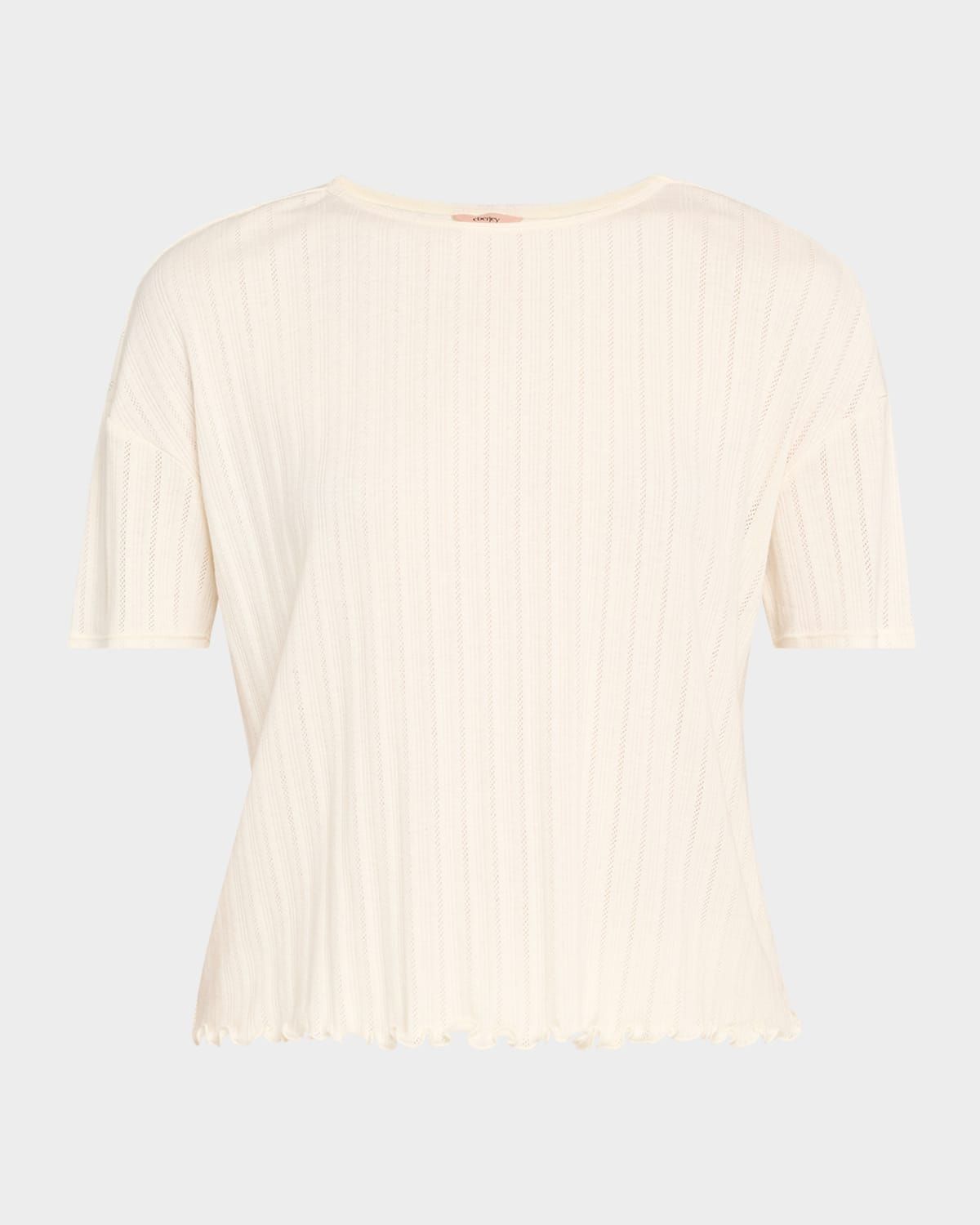 Pointelle Short-Sleeve Tee