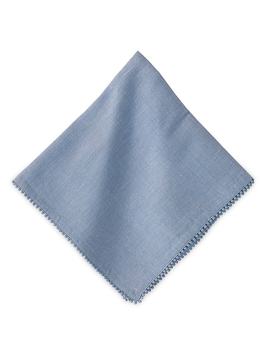 Berry Trim Chambray Napkin - Chambray