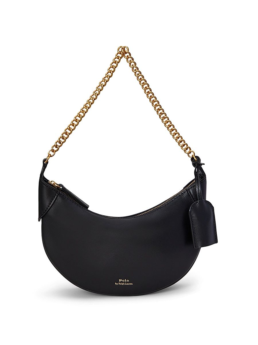 Women's Chain Mini Polo ID Bag - Black
