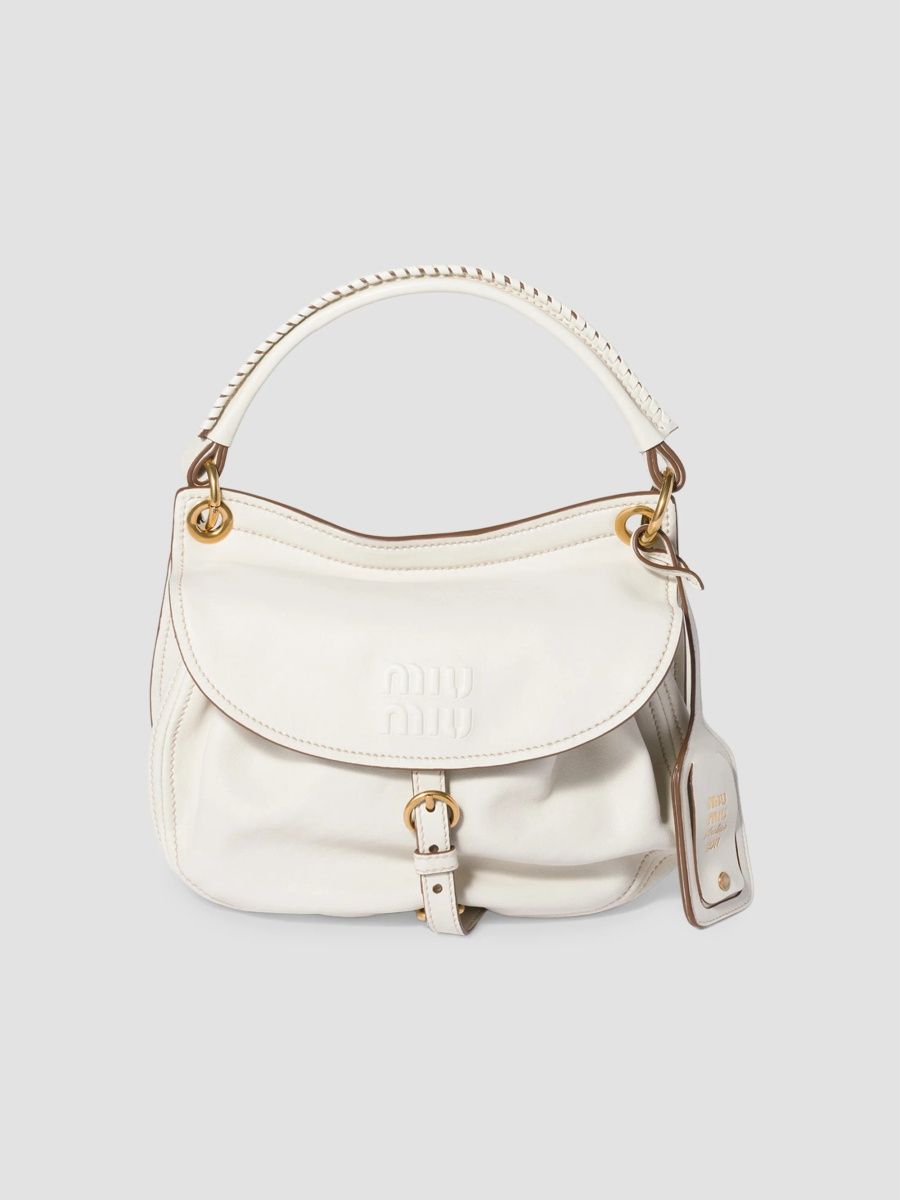 Miu Miu Women's Nappa Leather Crossbody Bag - White