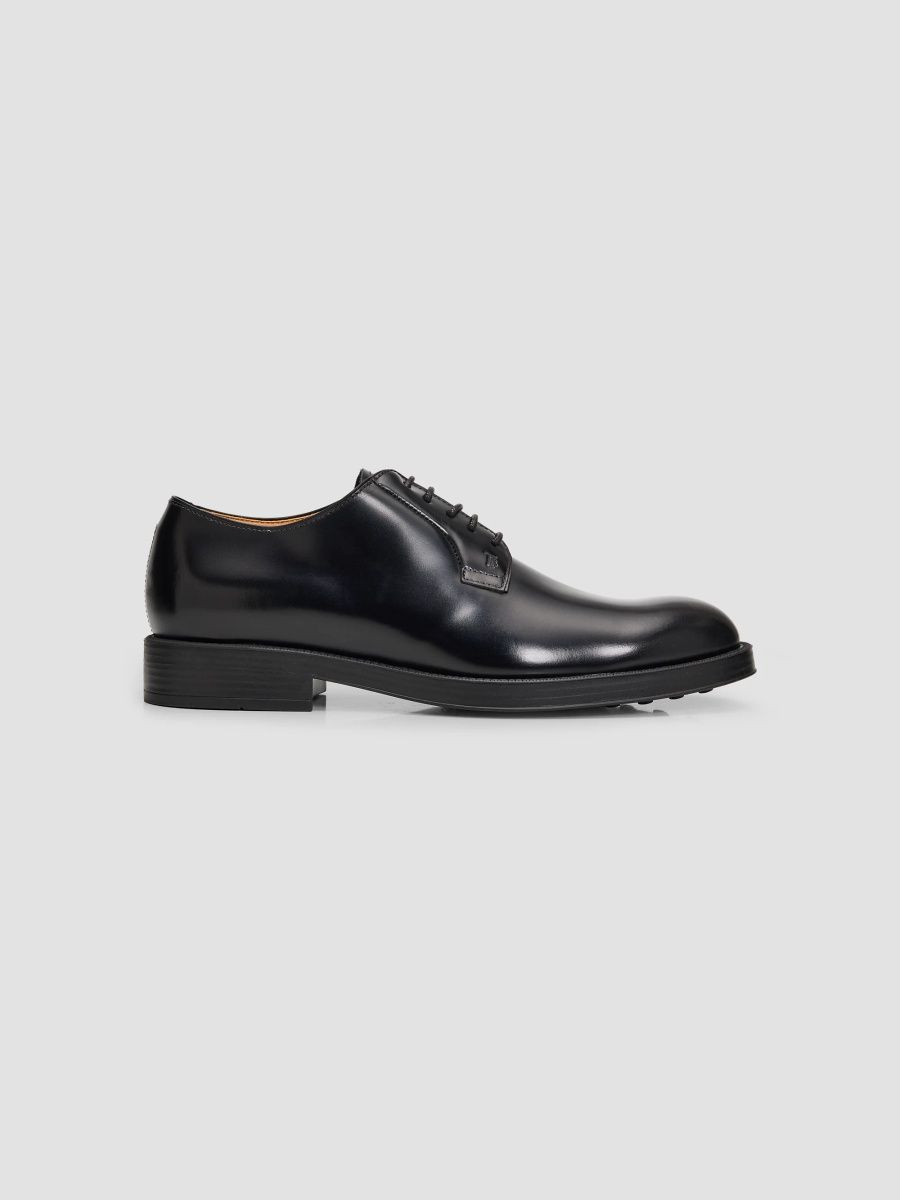 Tod's Men's Polished Leather Derbys - Black - Size 6