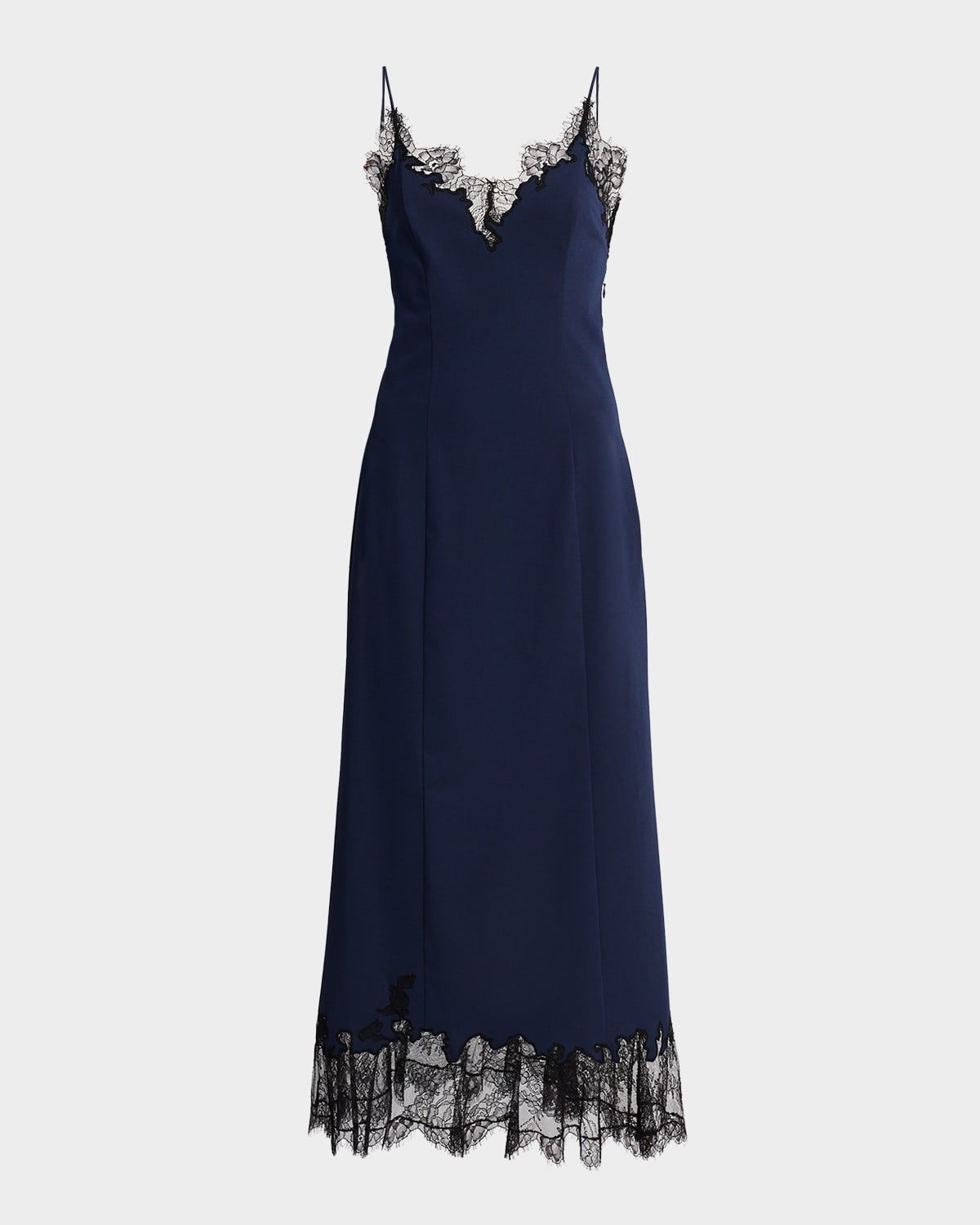 Nadia Lace-Trimmed Midi Dress