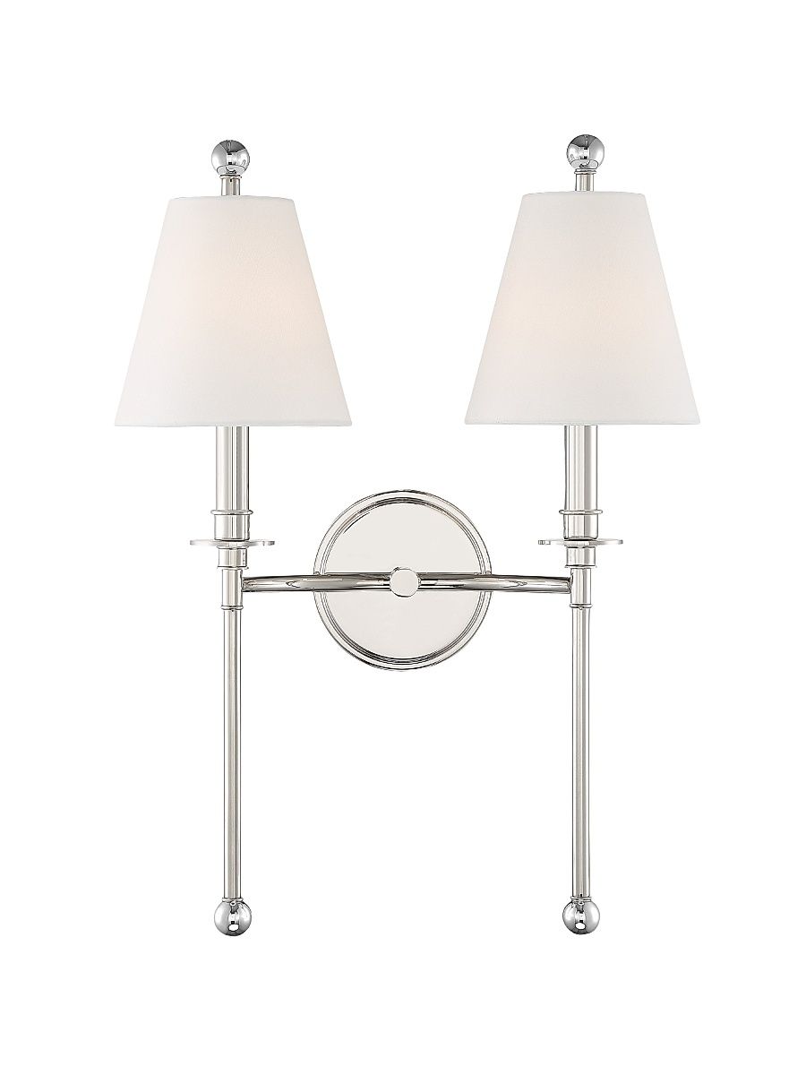 Riverdale 2-Light Wall Sconce - Nickel
