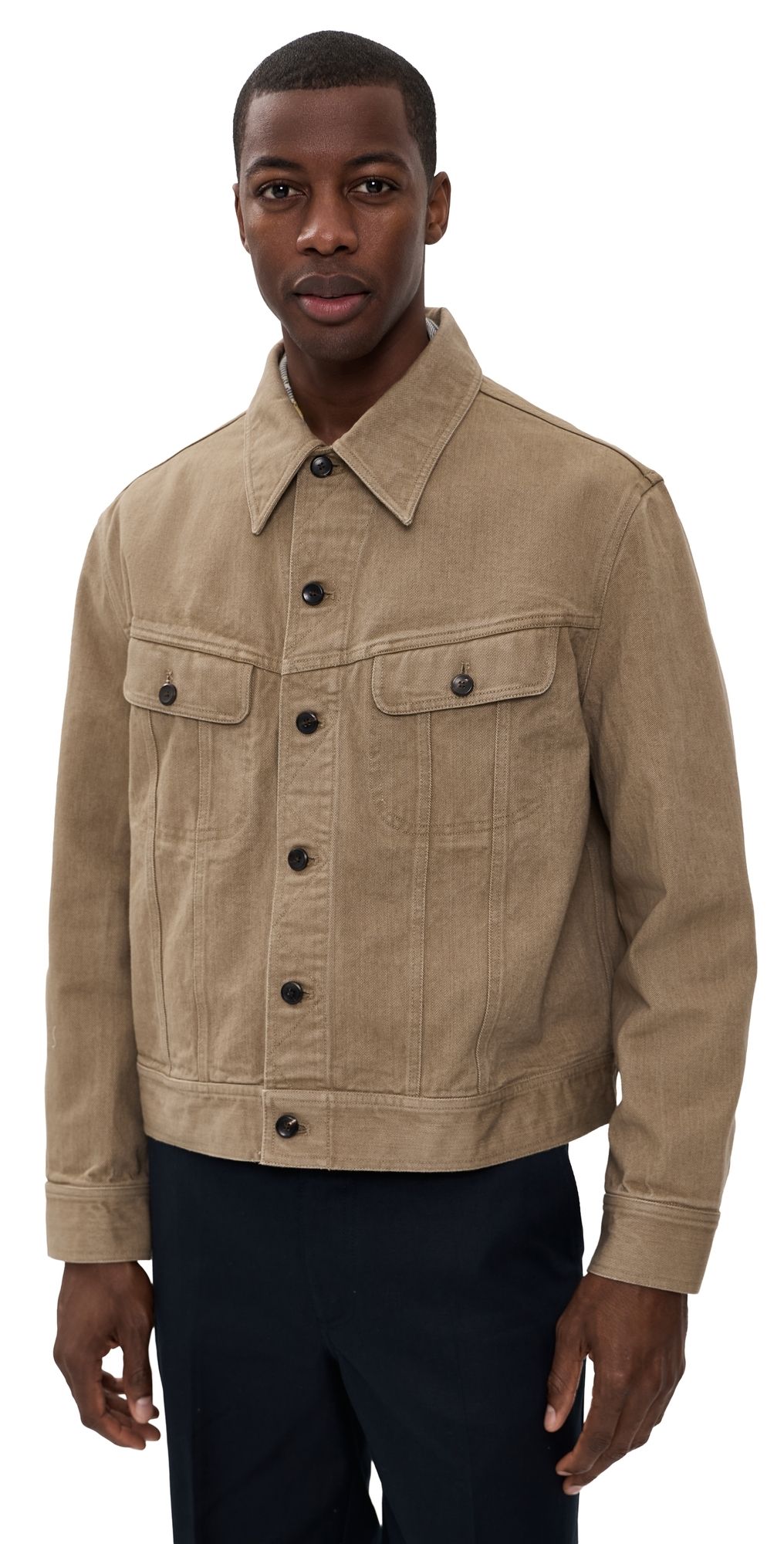 Aaron Levine Sulphur Dyed Trucker Jacket Washed Brown M