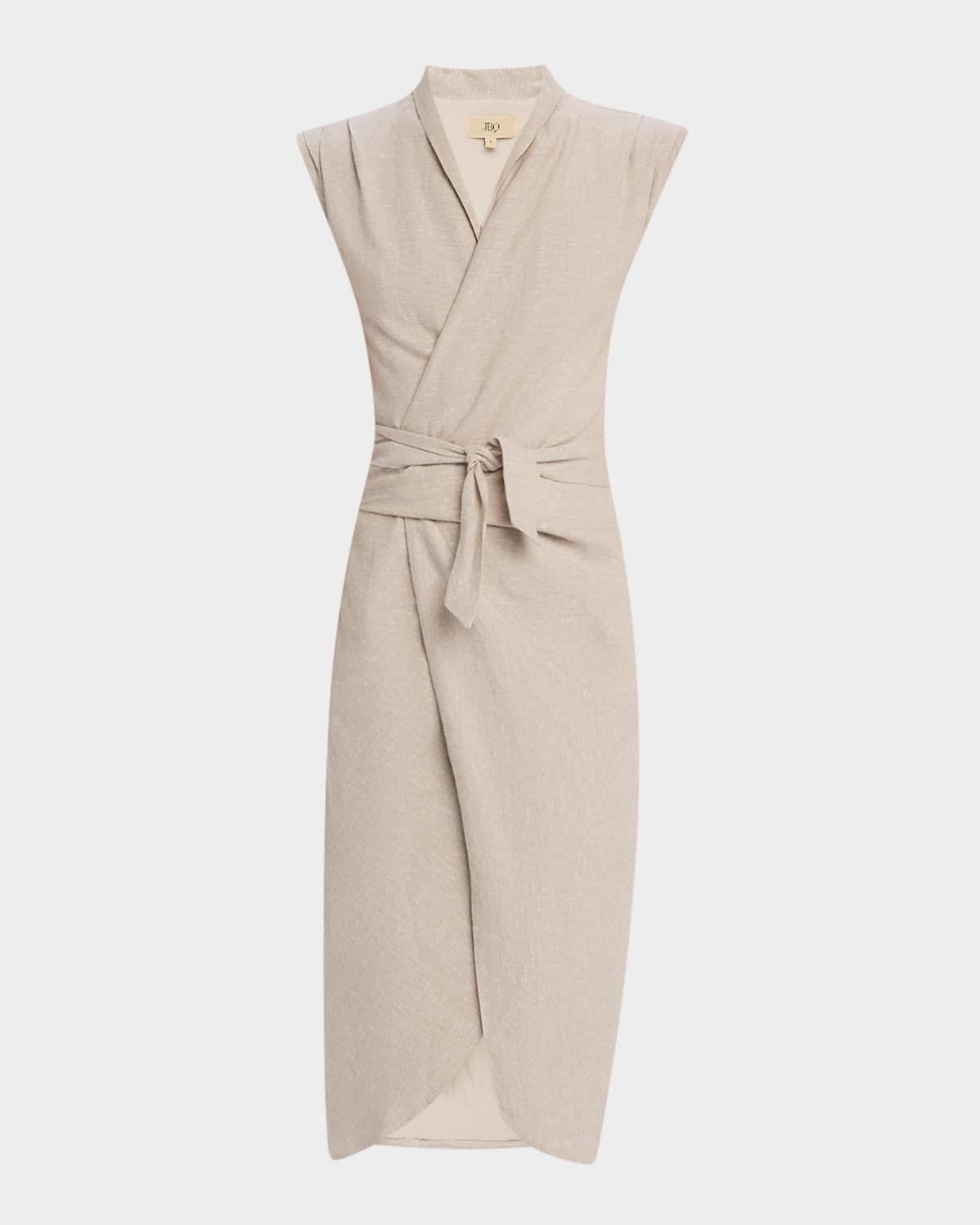 Alivia Linen-Blend Wrap Shirtdress