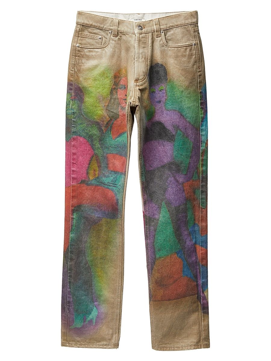 Women's The Femmes Graphic-Print Jeans - Olive Print - Size 25
