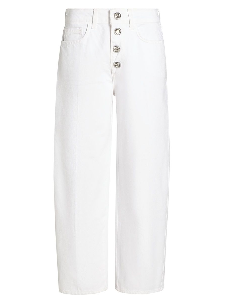Women's Liora High-Rise Button Fly Stovepipe Jeans - Blanc - Size 24