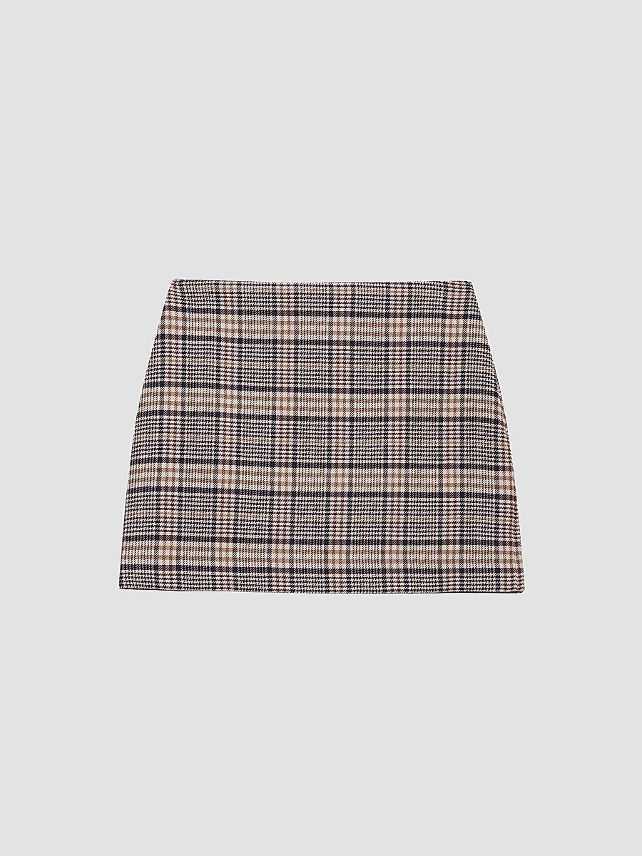 Women's Tierra Check Mini Skirt - Size 10