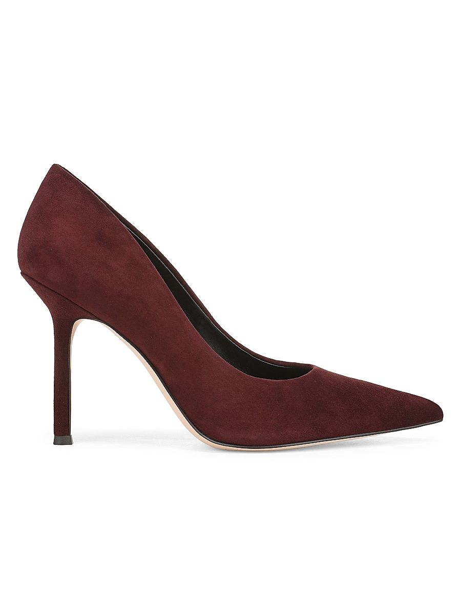 Women's Riley Suede 95MM Stiletto Pumps - Bordeaux - Size 11