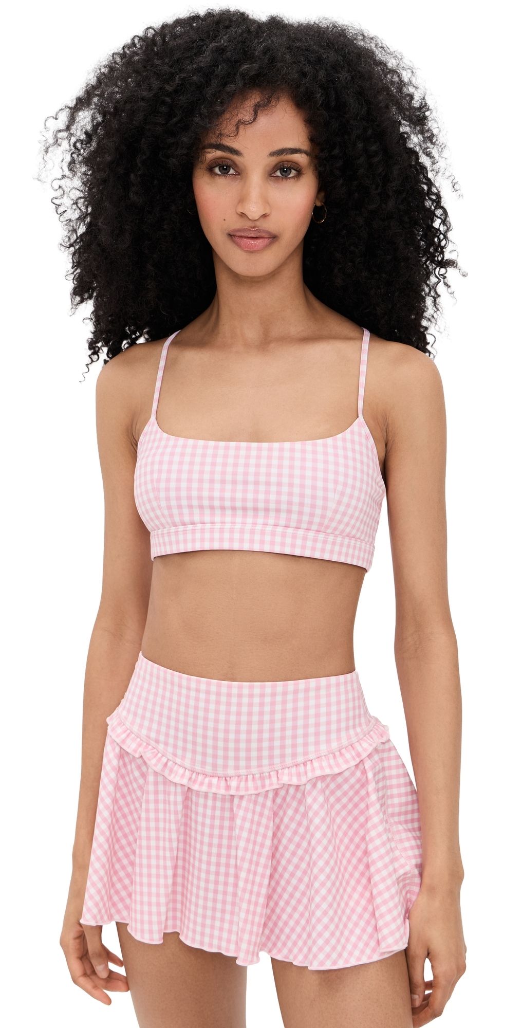 LoveShackFancy Cadelle Bra Tickled Pink S