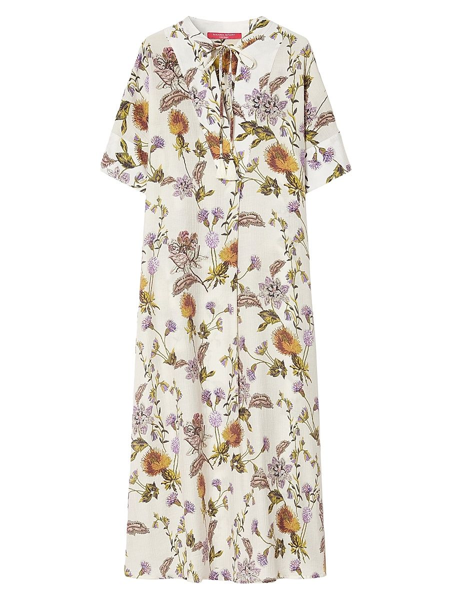 Women's Crepon Print Dress - White - Size 16