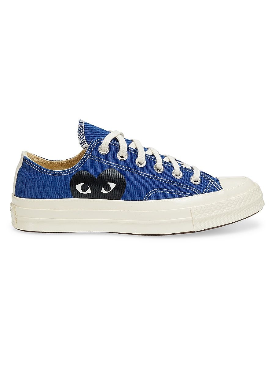 CdG PLAY x Converse Women's Chuck Taylor All Star Peek-A-Boo Low-Top Sneakers - Blue - Size 12