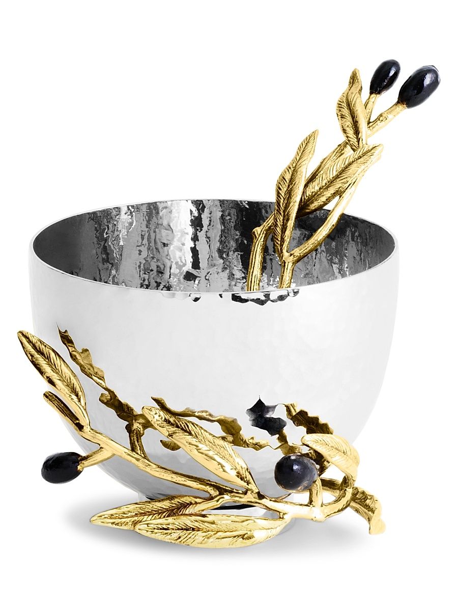 Olive Branch Nut Dish & Spoon