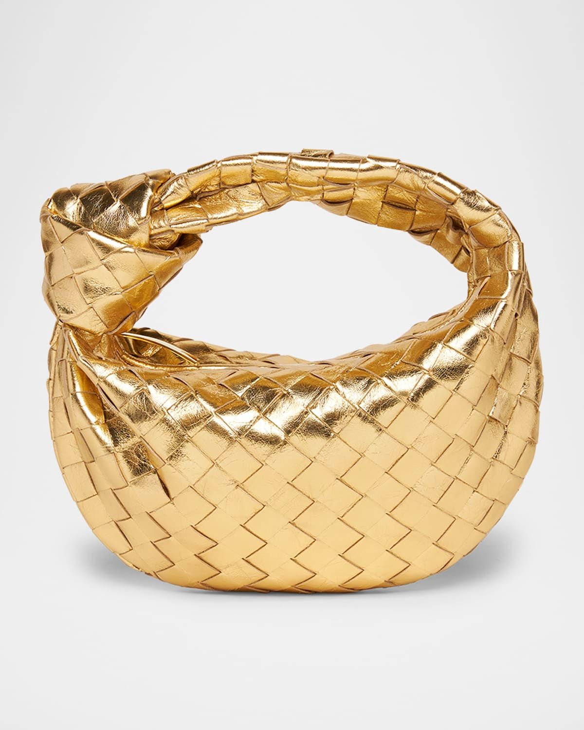 Mini Jodie Metallic Leather Top-Handle Bag