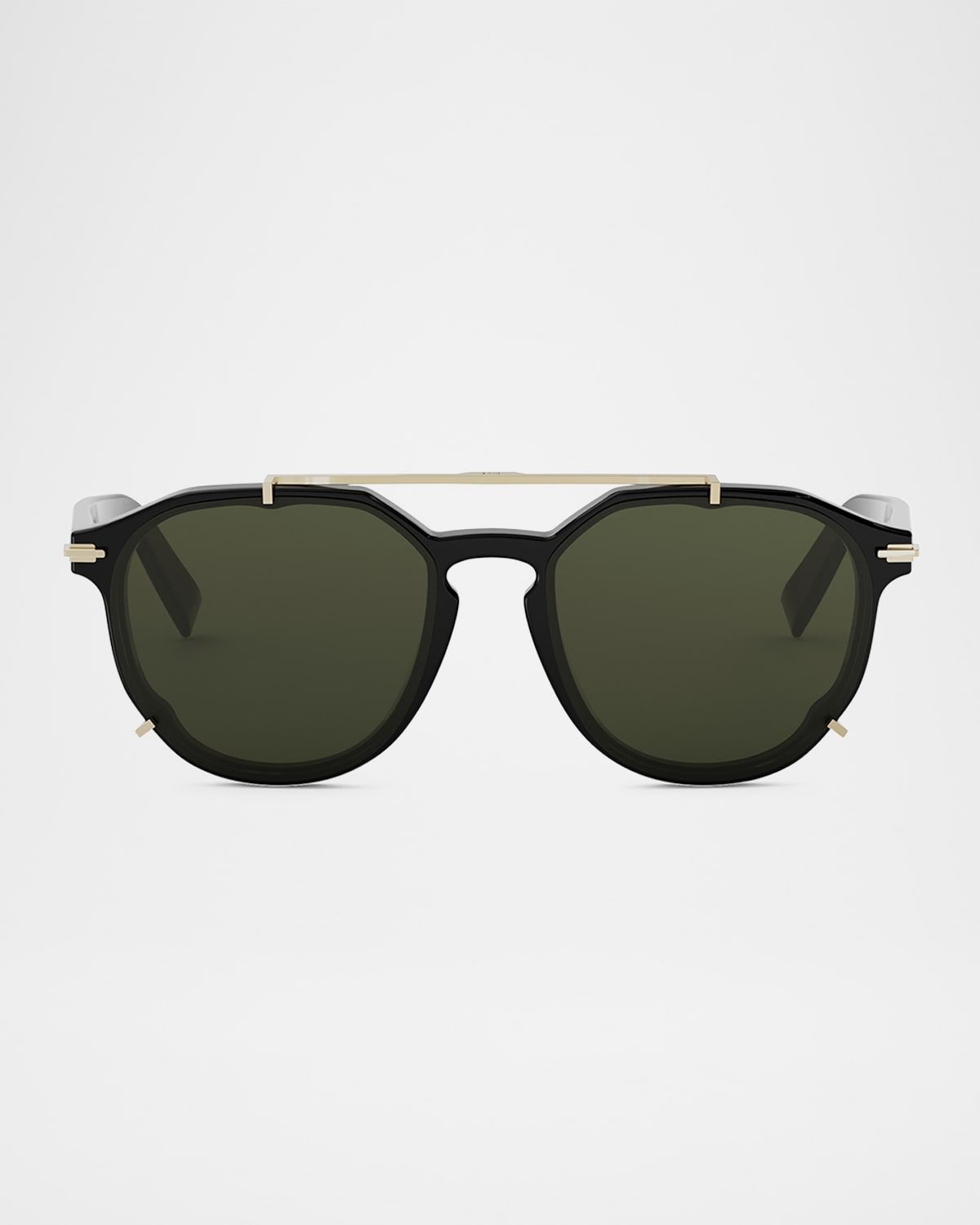 Men & apos;s DiorBlackSuit RI Round Acetate & Metal Sunglasses