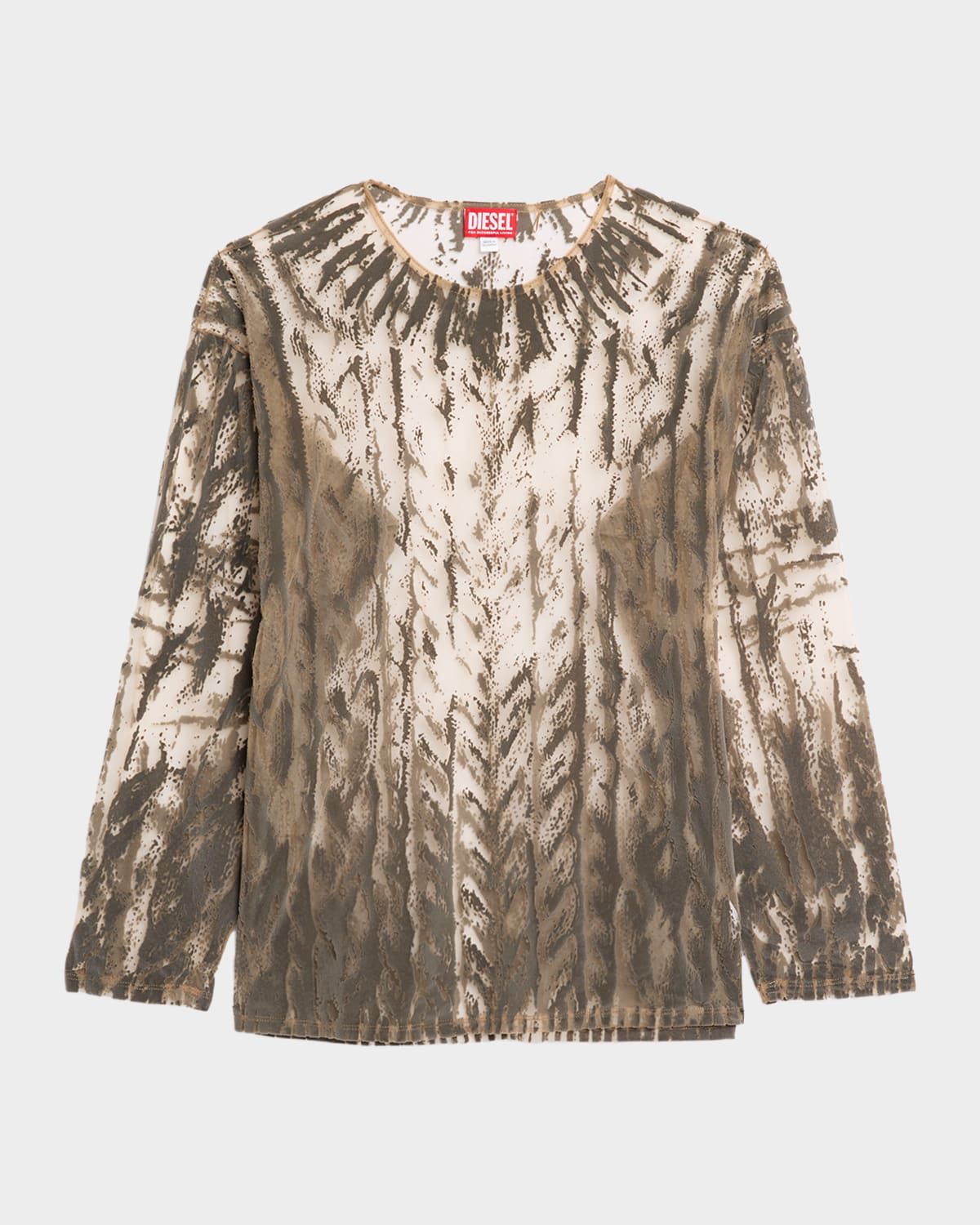 Men & apos;s T-Taras Flocked Tulle Long-Sleeve T-Shirt