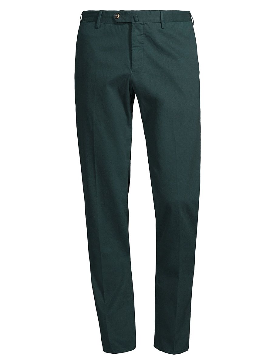 Men's Modern Seat Stretch-Twill Slim-Fit Trousers - Dark Ocean Teal - Size 40