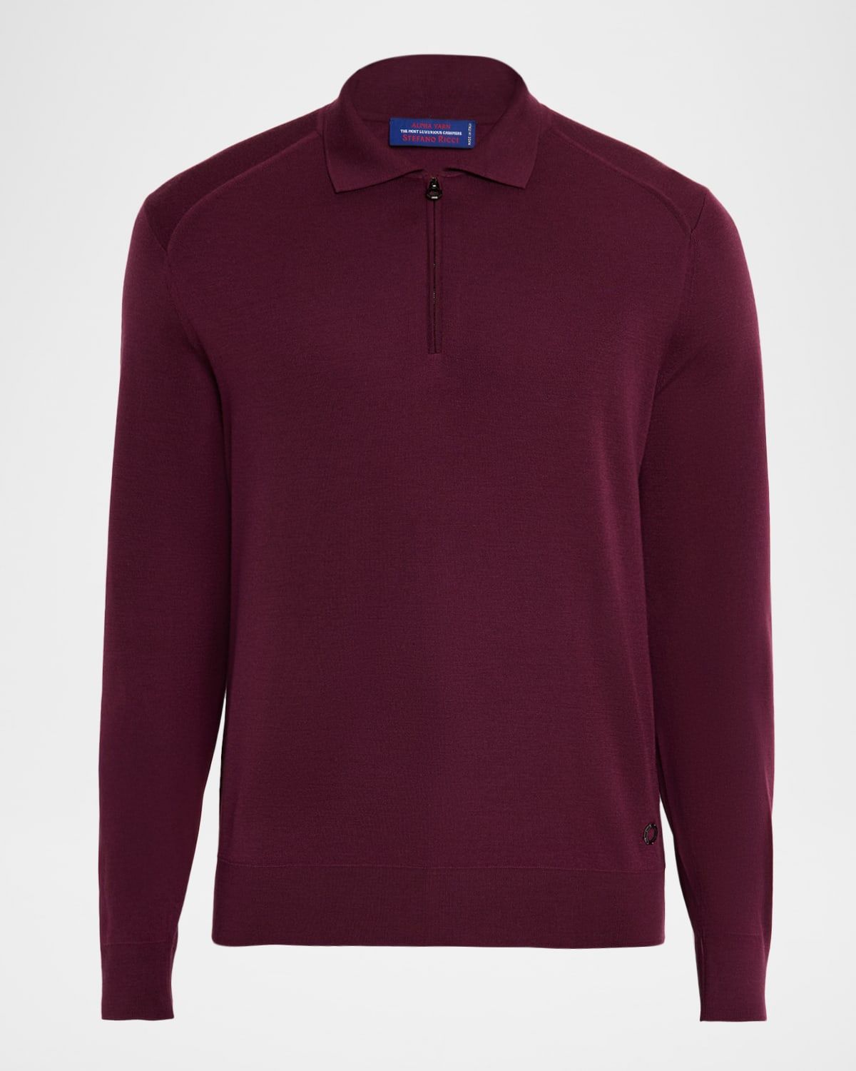 Men & apos;s Cashmere Quarter-Zip Polo Sweater