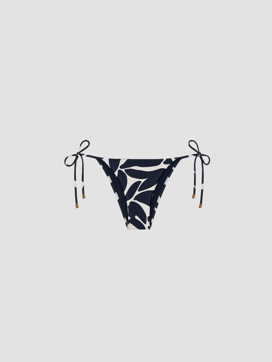 ViX by Paula Hermanny Women's Leaf-Print Side-Tie Bikini Bottom - Multi - Size XS