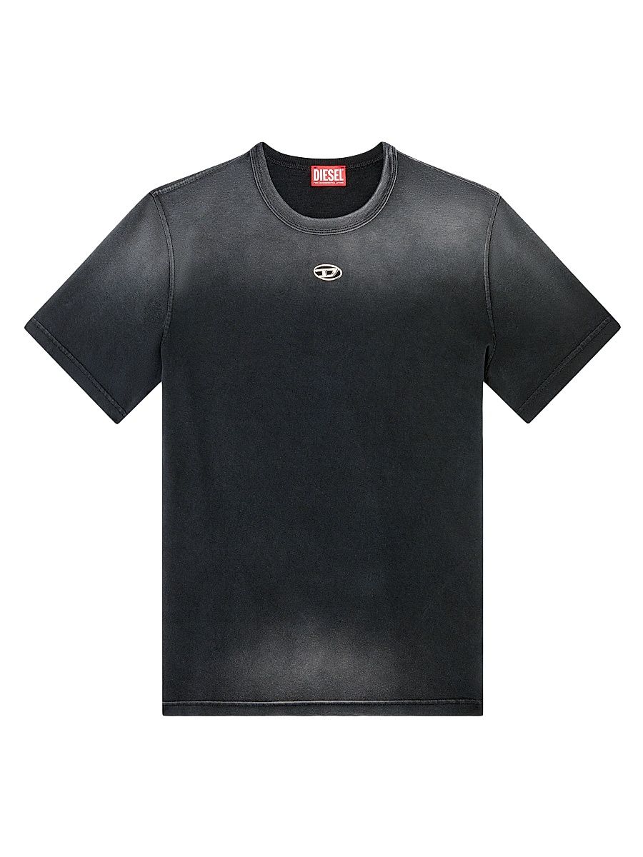 Men's Dip-Dye Logo T-Shirt - Black - Size Medium