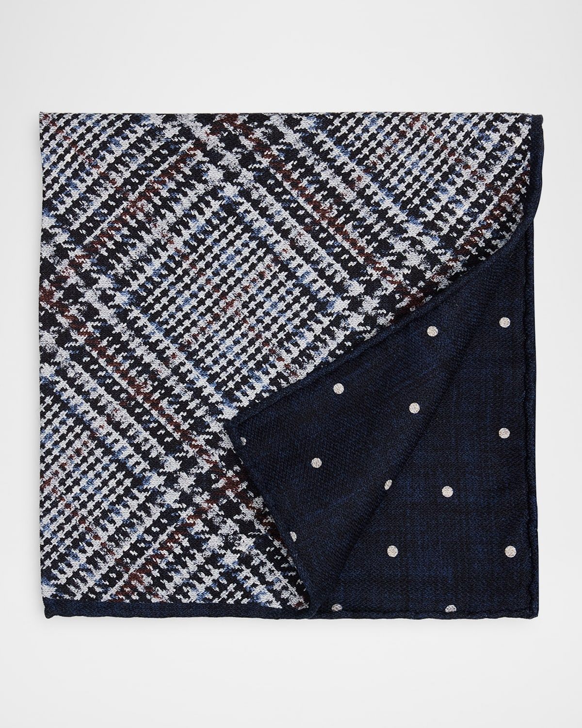 Men & apos;s Tartan Check Silk Pocket Square