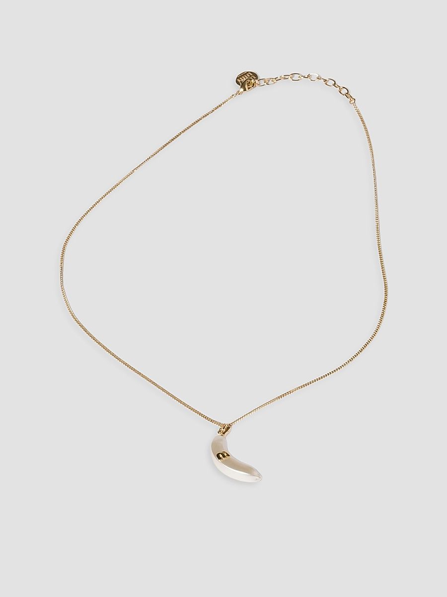 Women's Metal Necklace with Pendant - Gold