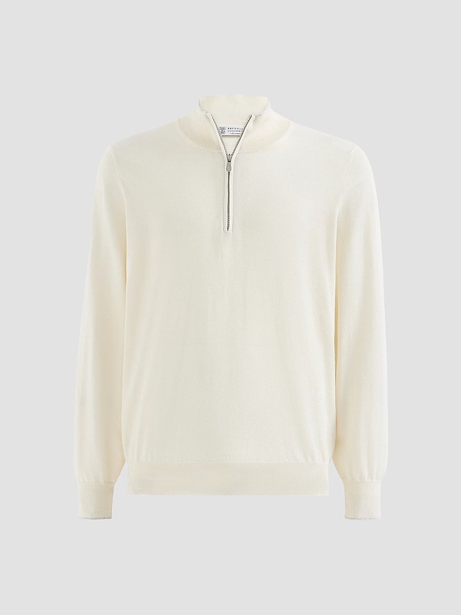 Men's Sea Island Cotton and Cashmere Lightweight Sweater - Panama - Size 32
