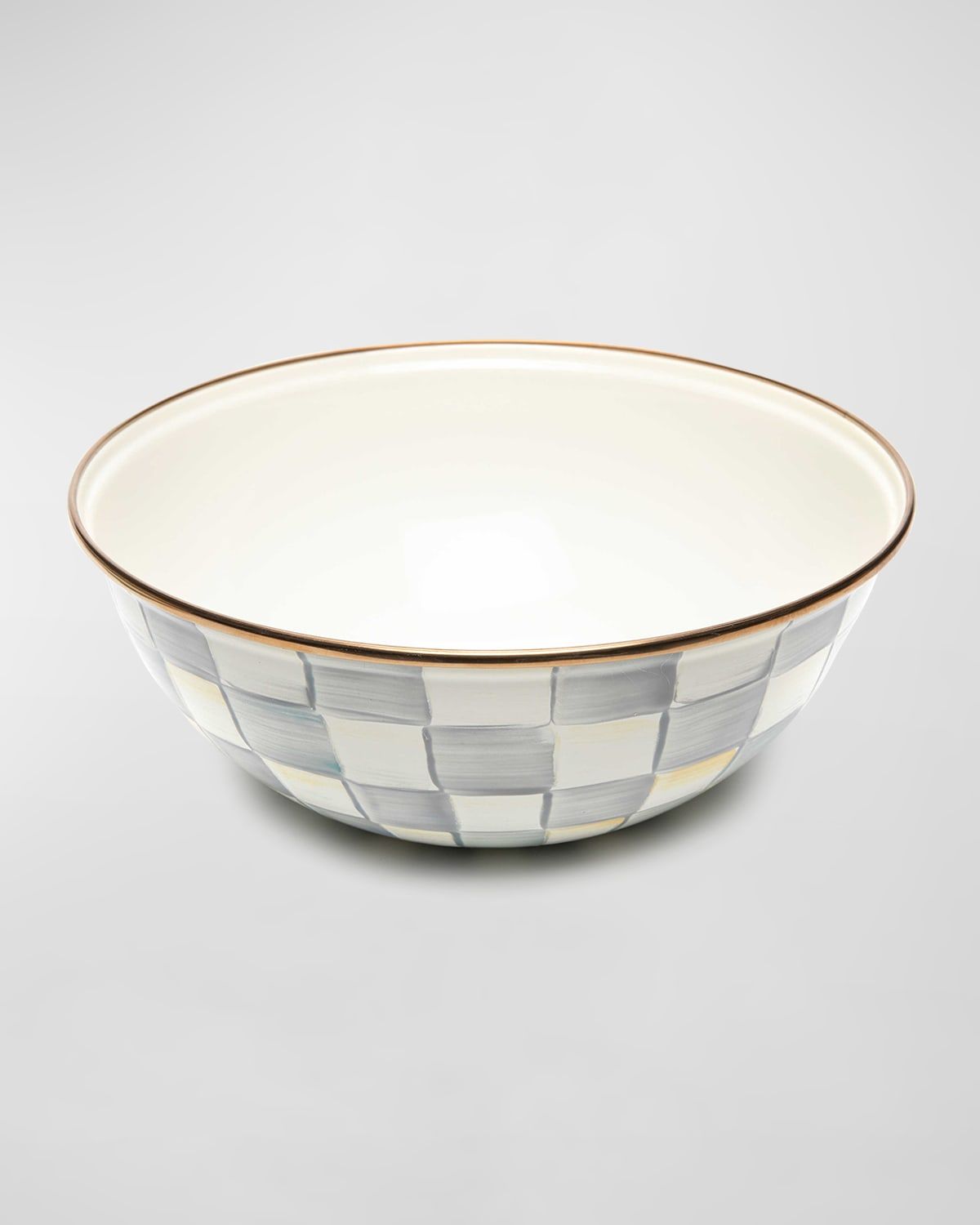 Sterling Check Enamel Everyday Bowl, Medium