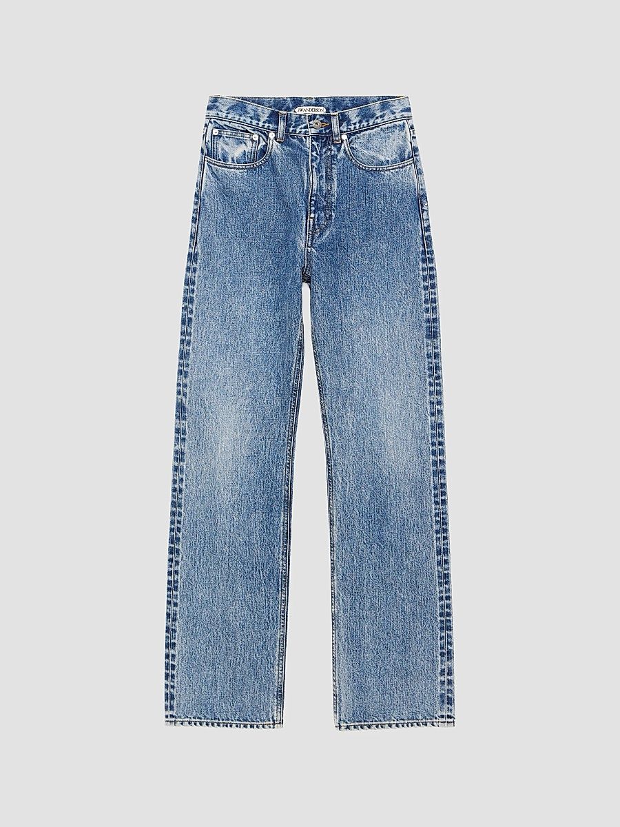 JW Anderson Women's Mid-Rise Straight Jeans - Mid Blue - Size 30