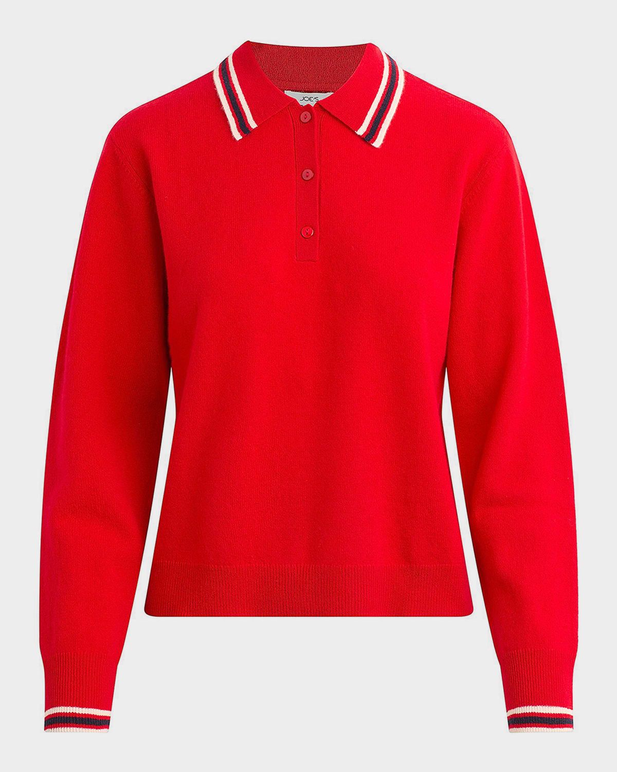 The Long-Sleeve Cashmere Polo Sweater