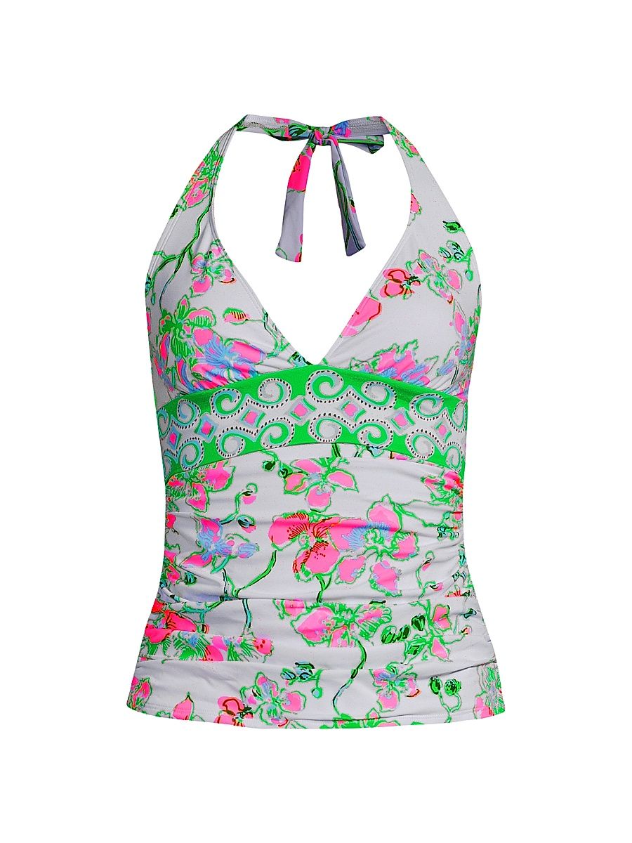Women's Jamila Tankini Top - Multi Orchids On The Avenue - Size 6