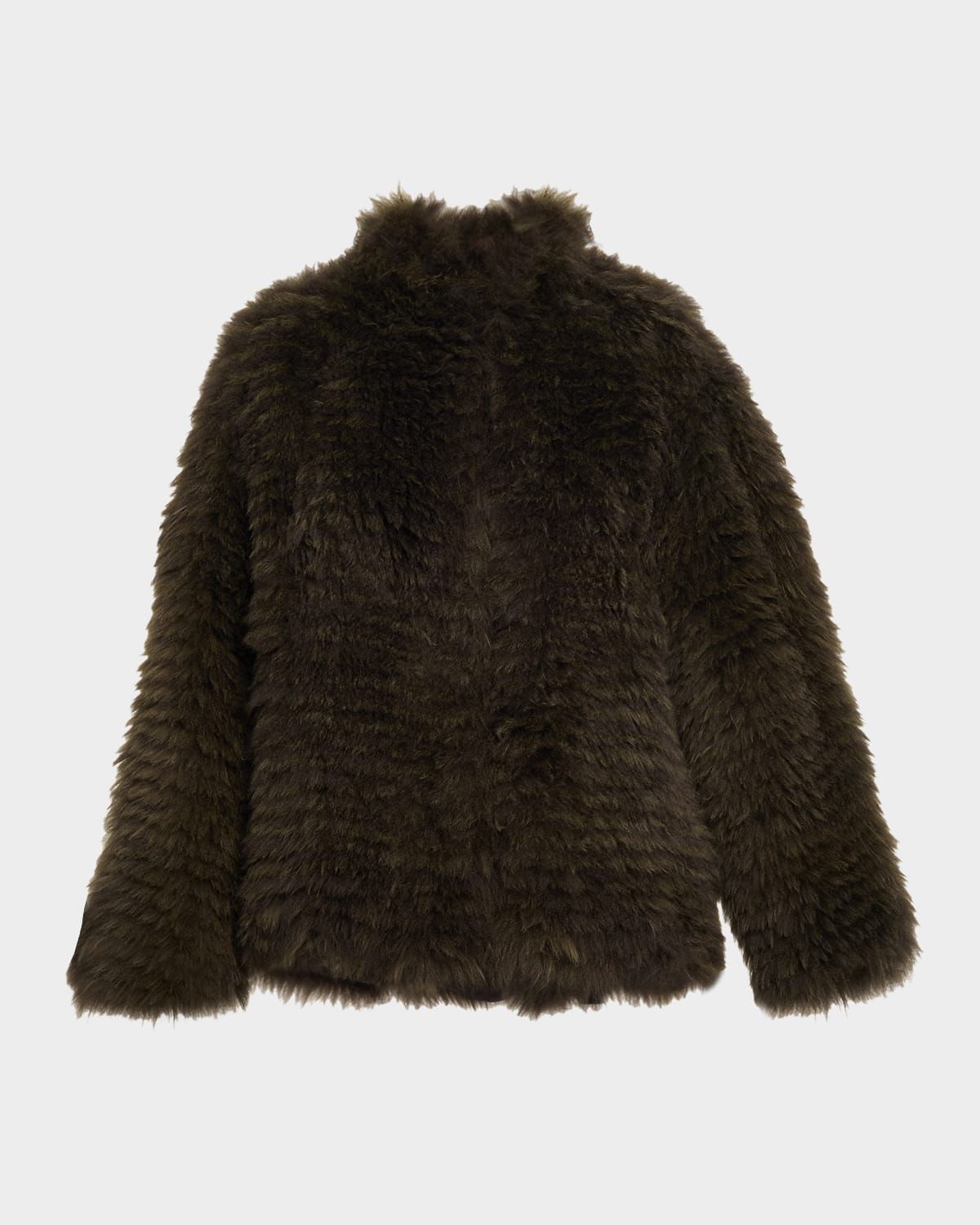 Horizontal Goat Shearling Coat