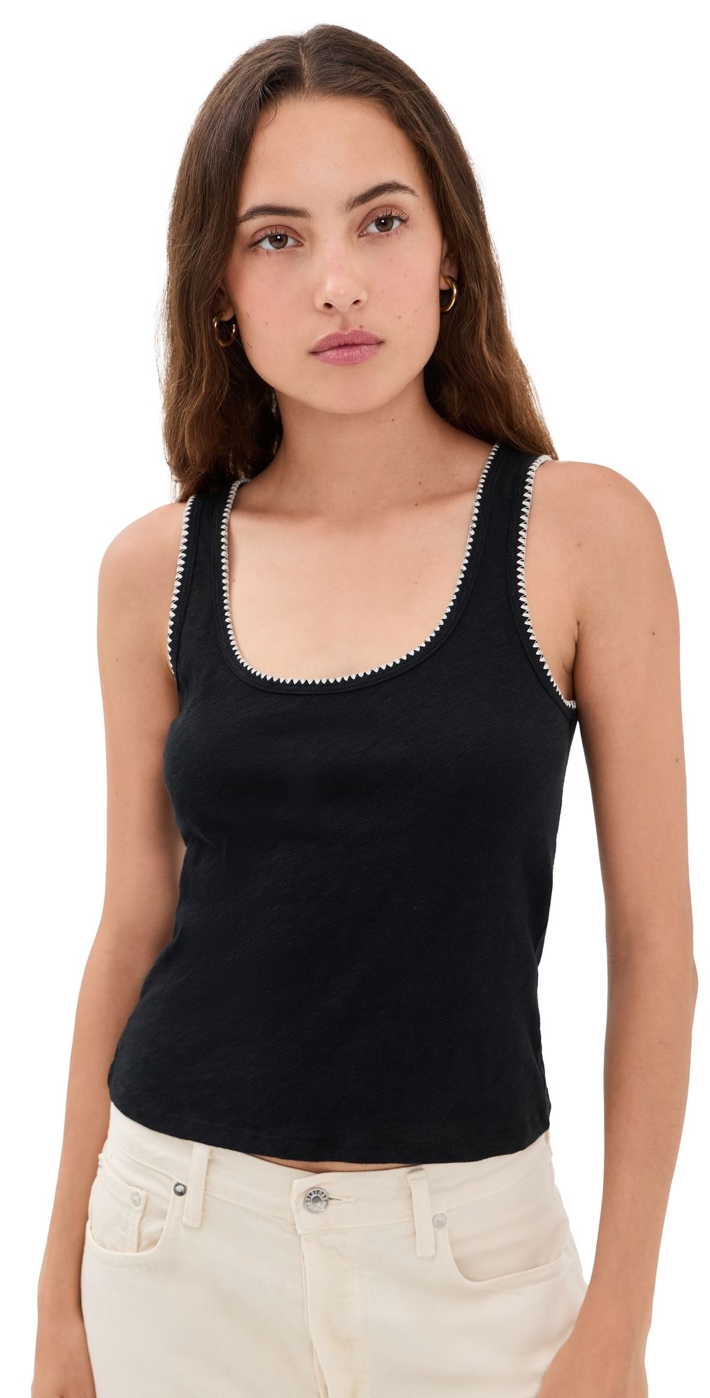 Z Supply Julian Crochet Tank Black L