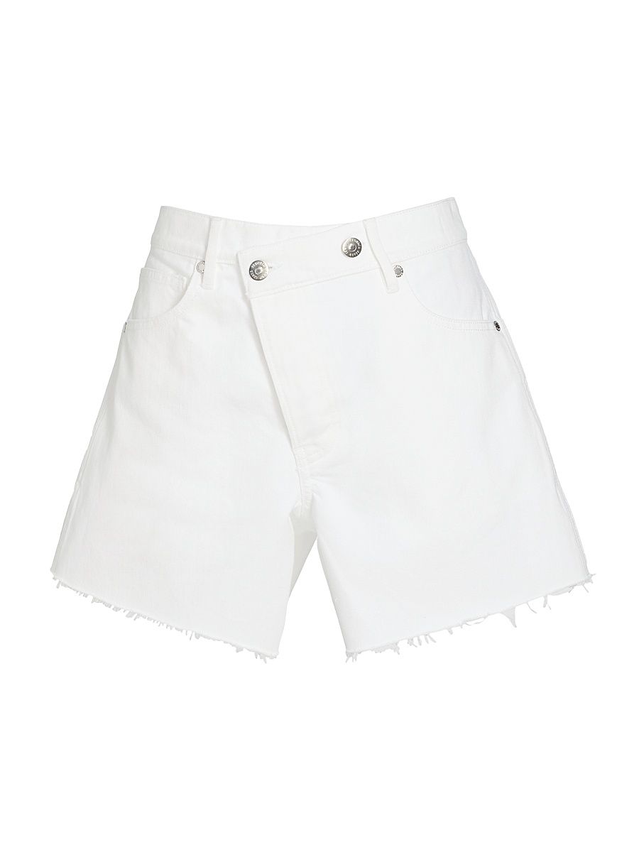 Women's Ellis Mid-Rise Shorts - White - Size 32