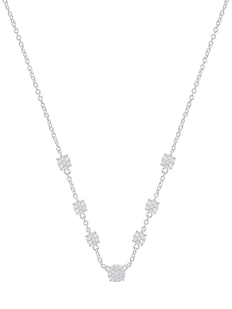 Women's 14K White Gold & 0.19 TCW Diamond Necklace - White Gold