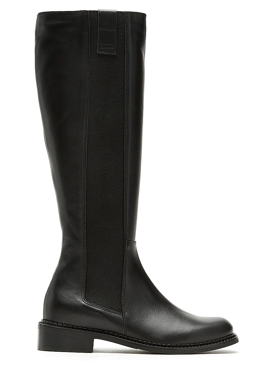 Women's Story Knee-High Waterproof Leather Boots - Black Leather - Size 9.5