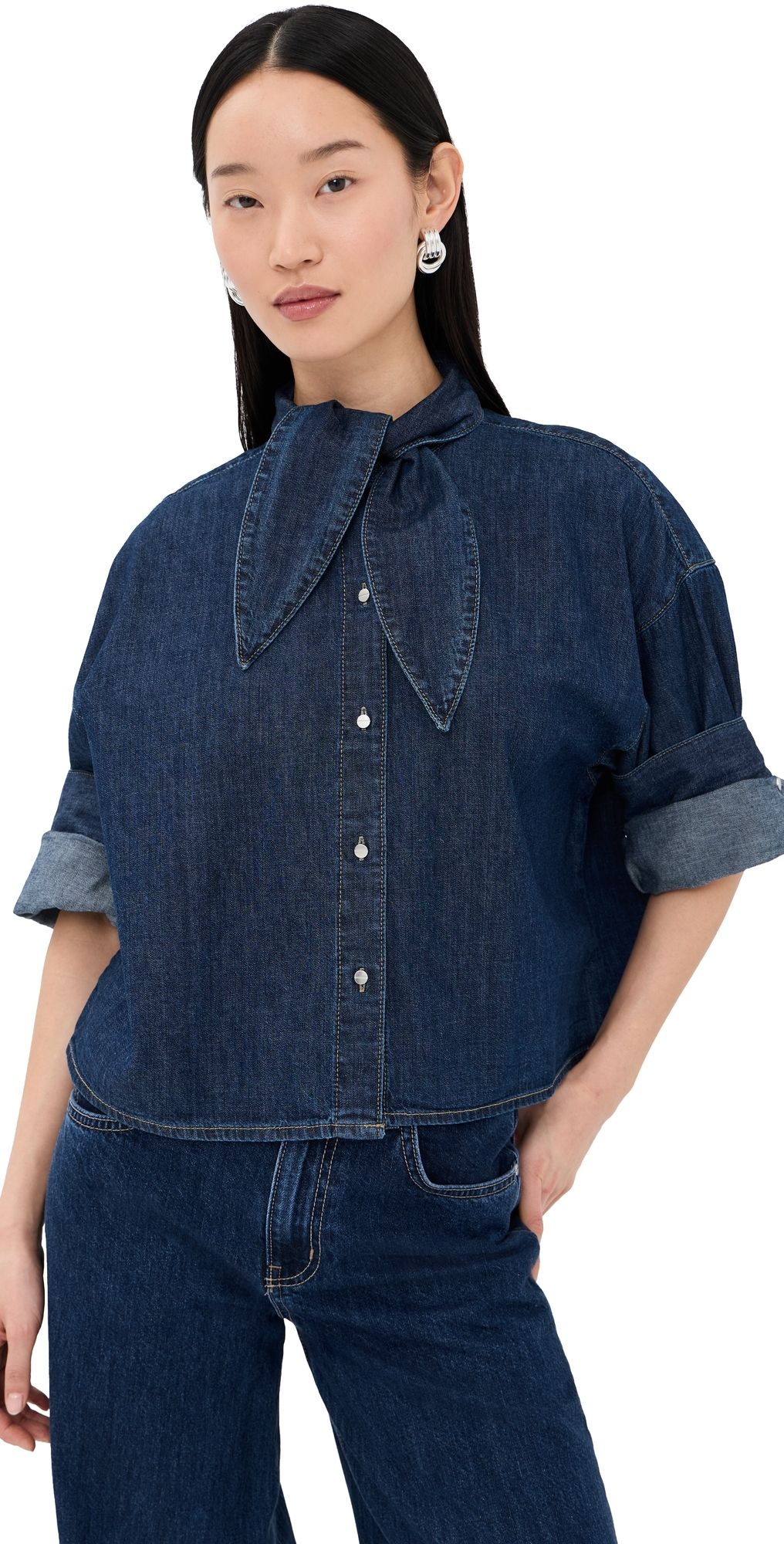 TWP Tie One On Button Down Shirt Dark Stone P