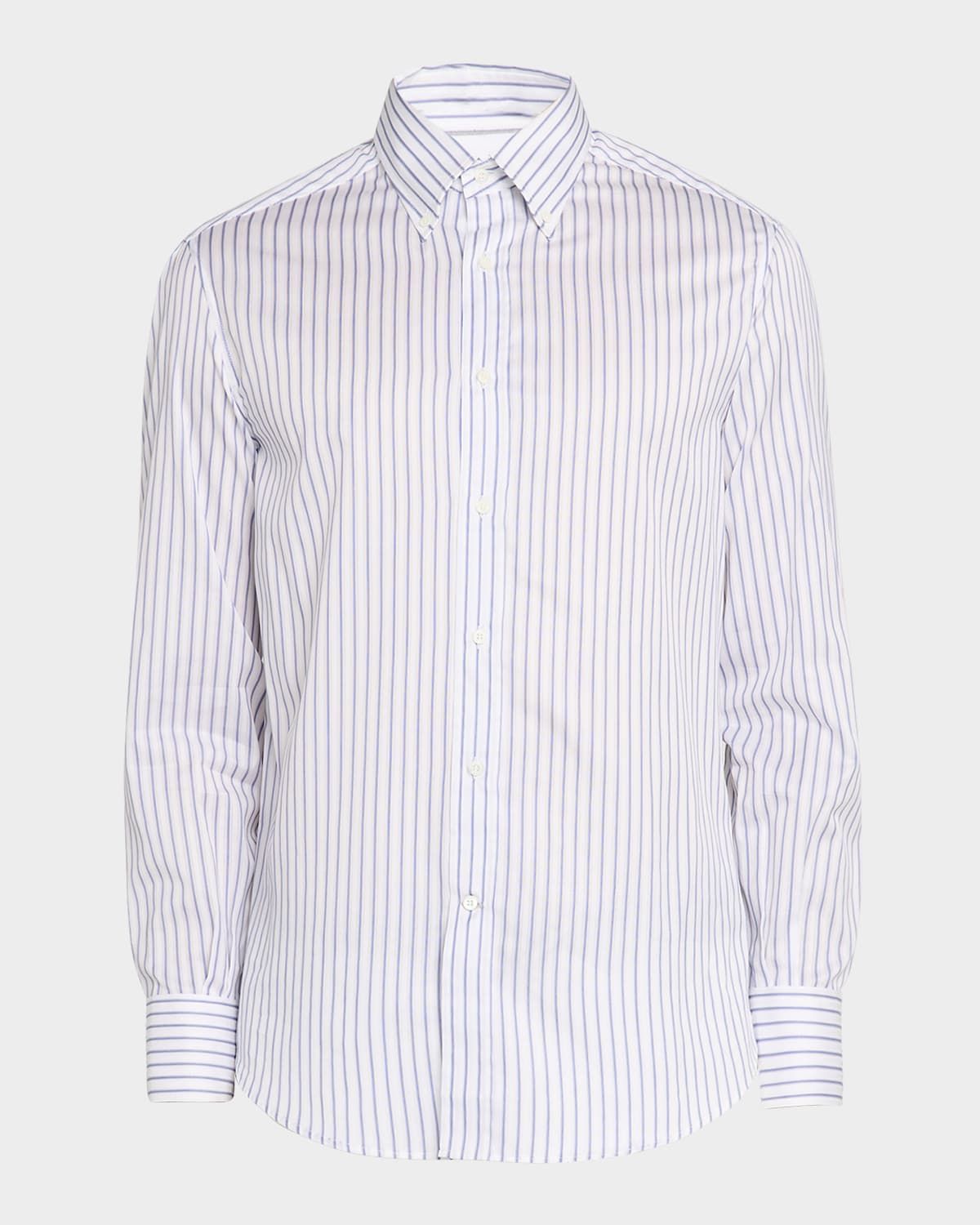 Men & apos;s Stripe Cotton Slim-Fit Button-Down Shirt