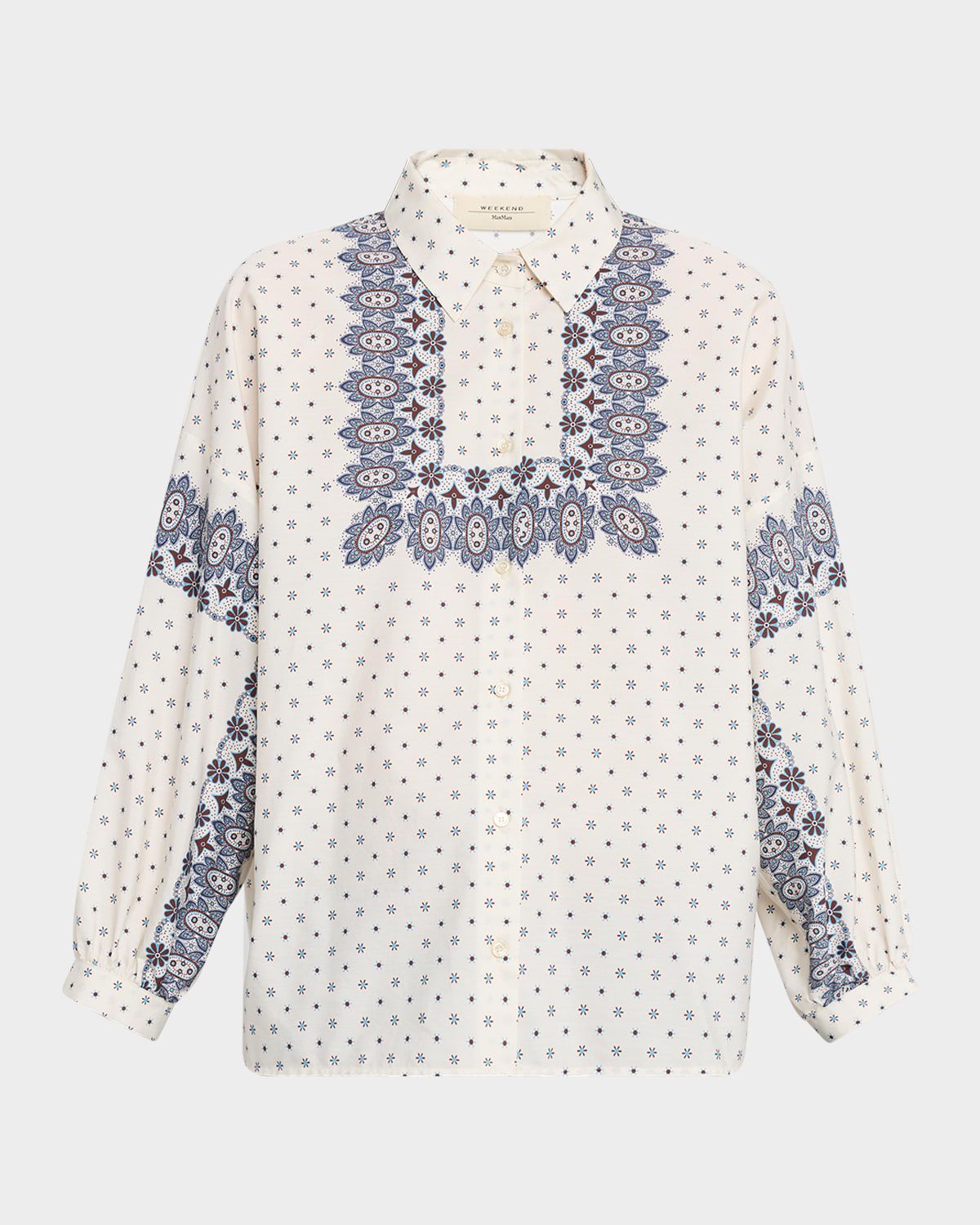 Adda Floral-Print Cotton Poplin Shirt