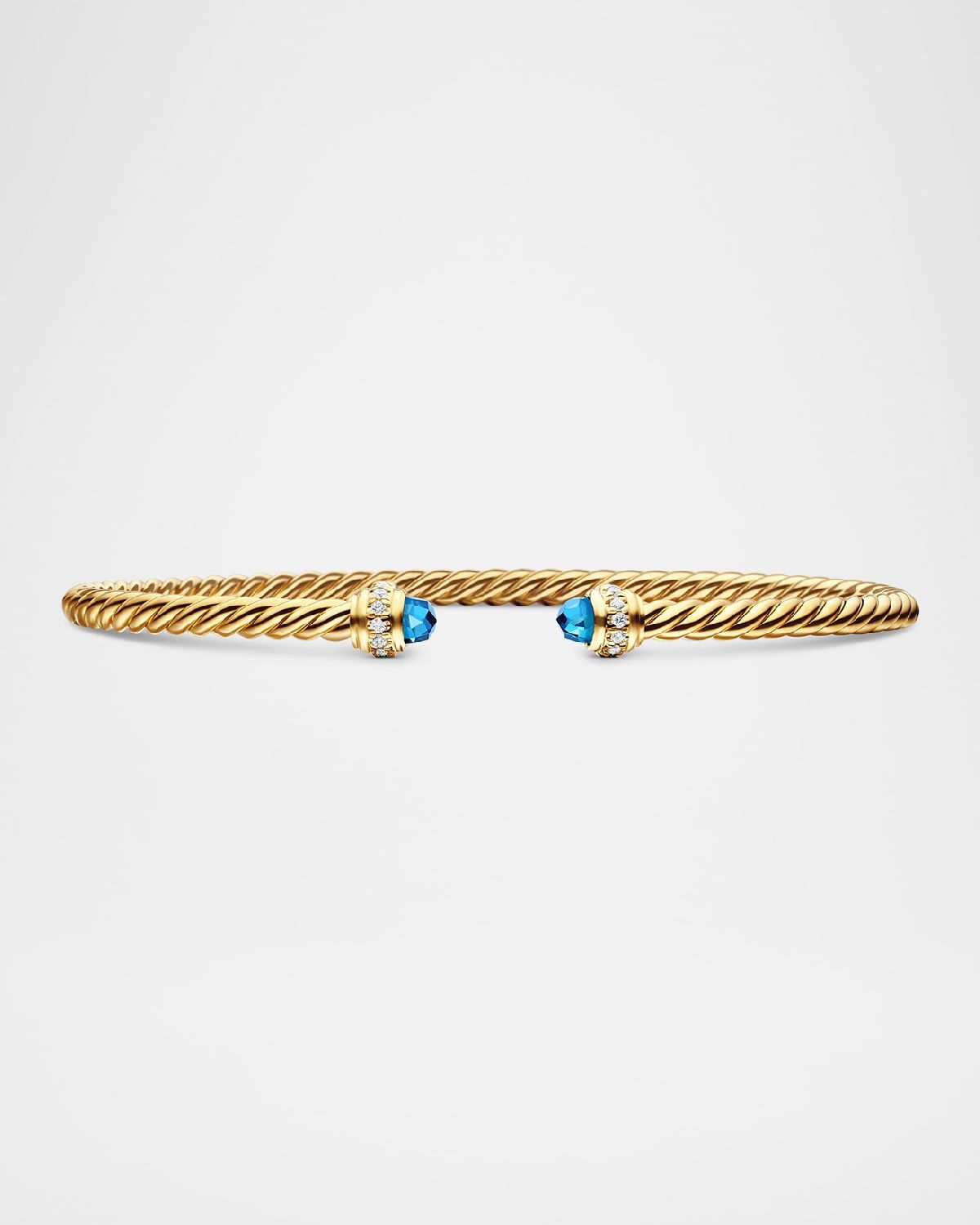 Cablespira Bracelet with Gemstone and Diamonds in 18K Gold
